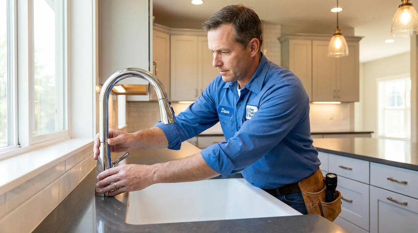 Kitchen faucet installation by Johns Plumbing LLC in Fairview